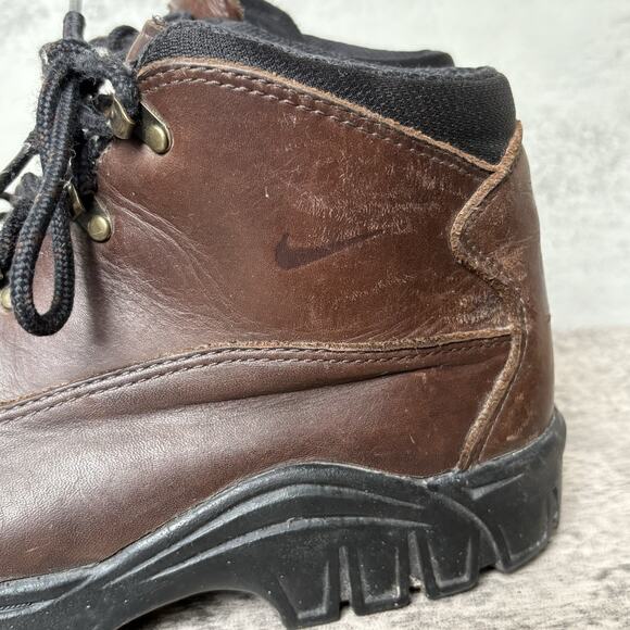 Nike ACG Vintage VTG Y2K Brown Leather Hiking Boots Men’s Size 10 185149-281 main image 12